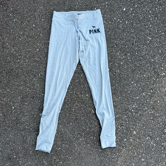 Pink Victoria's Secret Light Gray Lounge Pants - Picture 1 of 5